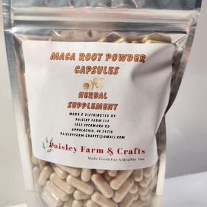 Maca Root Capsules - Made Fresh On Demand!