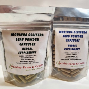 Moringa Leaf & Seed Powder Capsules - Value Pack