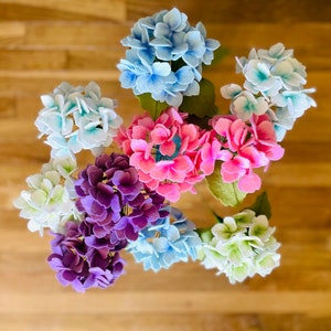 Felt Hydrangea Flower, ONE Stem Flower, Hydrangeas, Faux Hydrangea, Eco-friendly Gift, Make your Own Bouquet, Wedding Flowers, Mothers Day