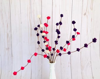 Felt Beauty Berry Flowers, Callicarpa Americana, Florida Native Plant, American Beautyberry
