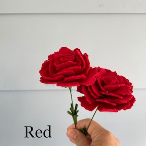 Felt Carnation Flower Stem, January Birth Flower, Eco-Friendly
