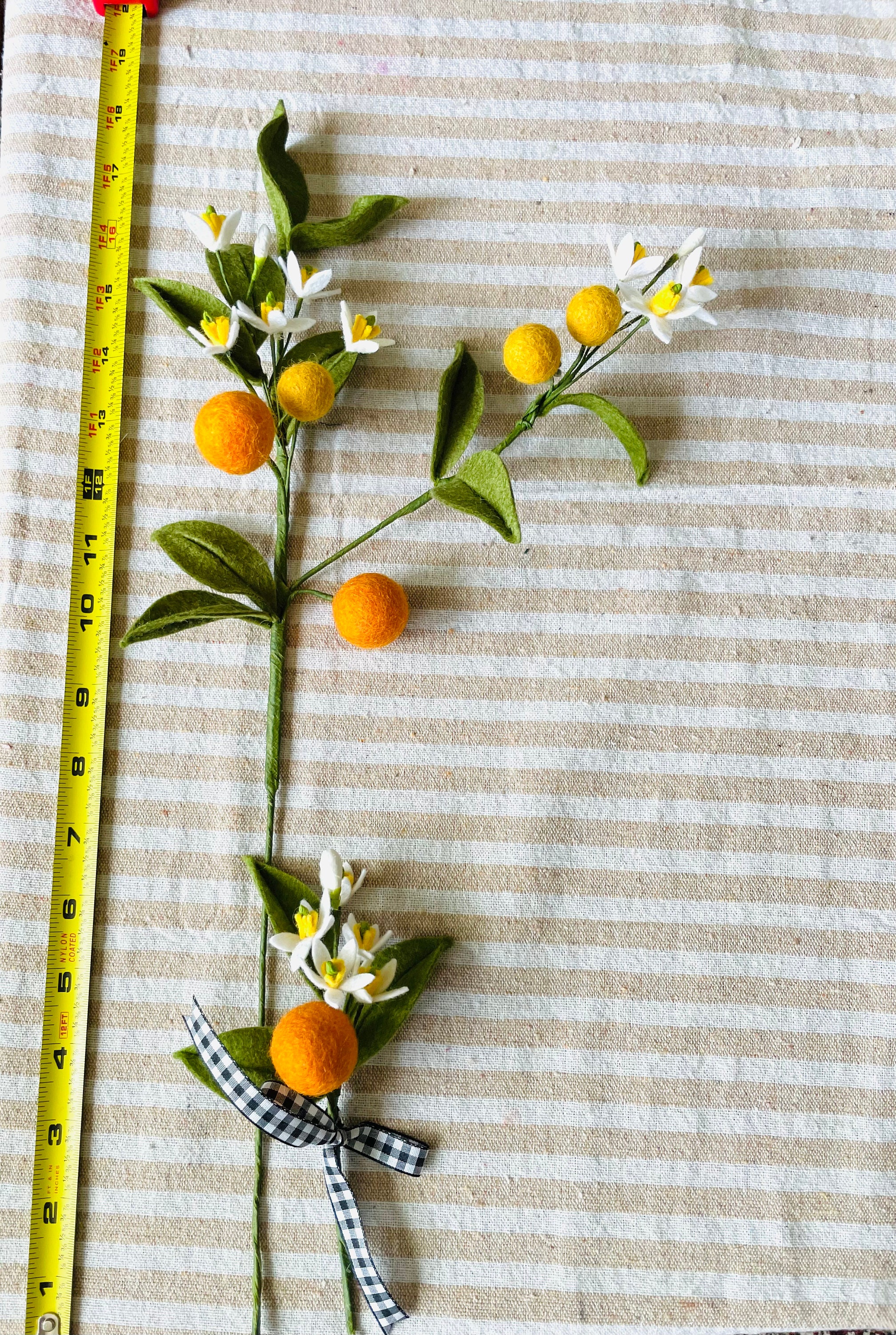 Felt Orange Stem, Orange Fruit Stem, Calamundin Stem, Orange Sprig ...