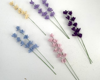 Mini Felt Lavender Stem, Gift Accessory, Dining Table Decor