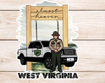 West Virginia DNR Officer Truck Sticker