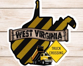West Virginia Truck Crossing Sticker