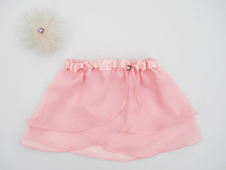 Girls Light Pink Heart Ballet Skirt  Dancewear  Ice Skating image 3
