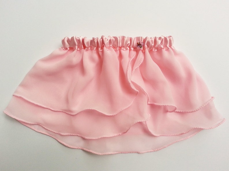 Girls Light Pink Heart Ballet Skirt  Dancewear  Ice Skating image 0