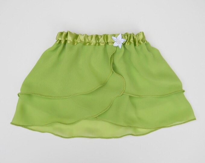 4T-5T Girls Green Princess Ballet Skirt - Ballet Skirt - Childs Ballet Skirt - Toddler Ballet Skirt - Faux Wrap Skirt - Pull On Skirt - Tutu