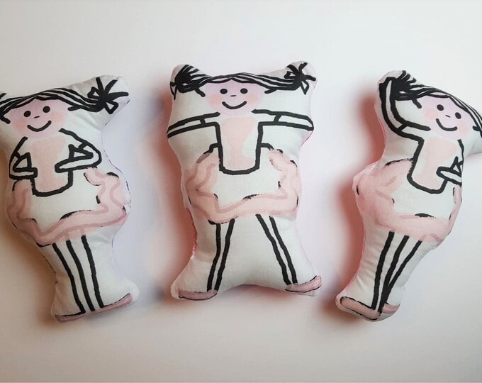 Ballet Positions Pillow Doll - Lottie Doll - Cloth Doll - Soft Toy - Printed Doll - Ballet Dancer - Toddler Gift - Girls Gift - Pillow Decor