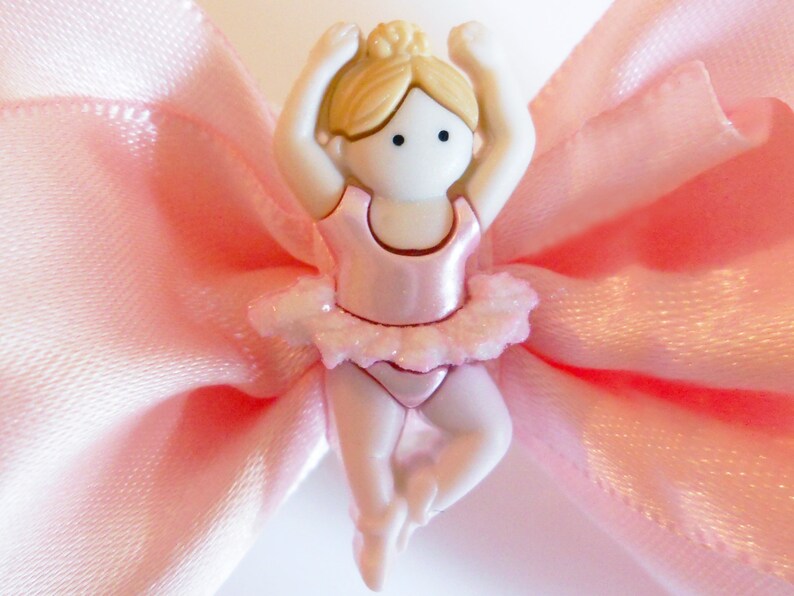 Tiny Dancer Pink Ballerina Hair Bow Girls Hair Bow Etsy