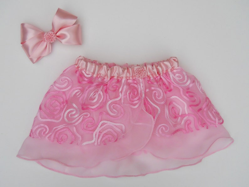 Pink Rosette Hair Bow Pink Bow Hair Accessory Toddler Hair Bow Hair Clip Satin Ribbon HairBow Girls Hair Bow Boutique Hair Bow