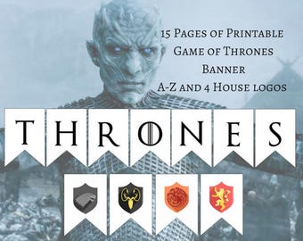 Game Of Thrones Printable House Banners NON-Customizable | Etsy