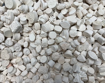 10 Grab Bag  Pottery Stamps, Handmade Bisque Stamps, Ceramic Clay Stamps, Polymer Clay Pottery Stamps Ready To Ship