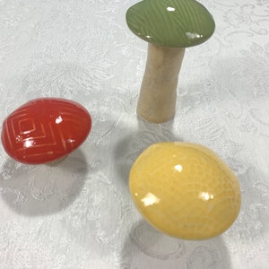 Planter Mushrooms 3 Ceramic Mushrooms Garden Mushrooms Garden Décor Handmade Classy Clay Ceramics Ready To Ship