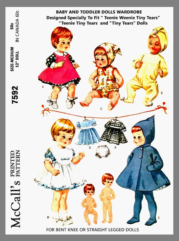 Doll Clothes Mccall S Vintage Doll S Wardrobe Doll Etsy