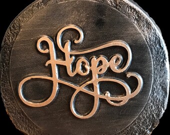 HOPE MOLD, concrete mold, abs plastic, garden rock, garden rock art, hope, hope sign, hope decor, hope decoration, hope gifts