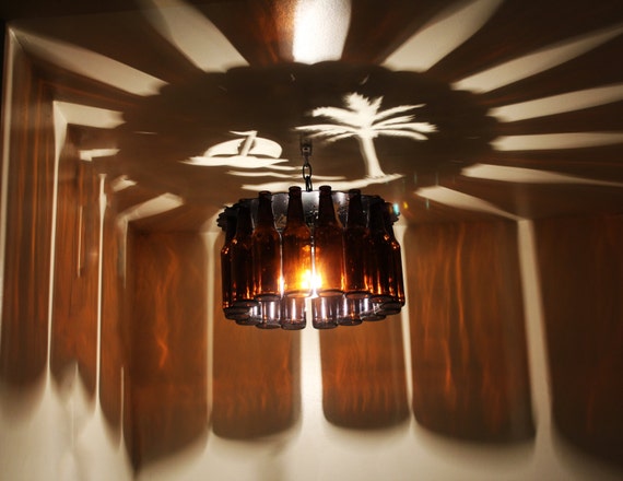 Palm Tree Shadow Light Bottle Chandelier Gift Home And Image 0