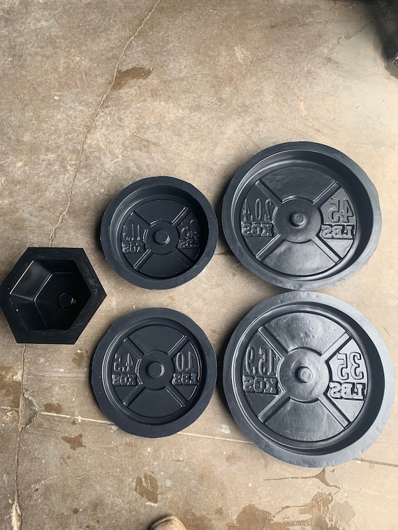 WEIGHTLIFTING MOLD SET, weightlifting mold, weight mold, dumbbell mold,  concrete mold, abs plastic, concrete plate molds