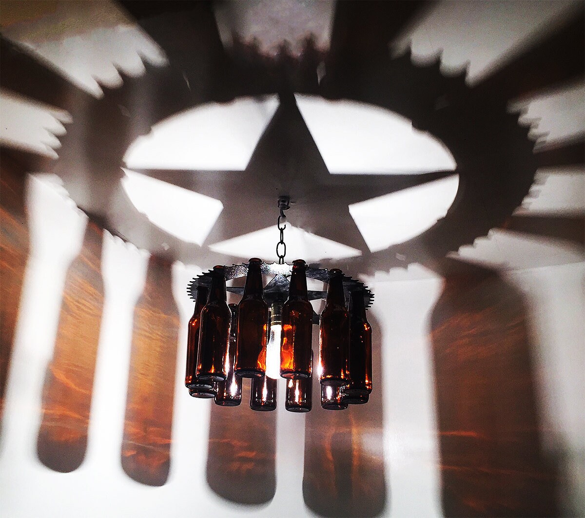 Texas Star Light Bottle Chandelier Home And Living Gift Zoom
