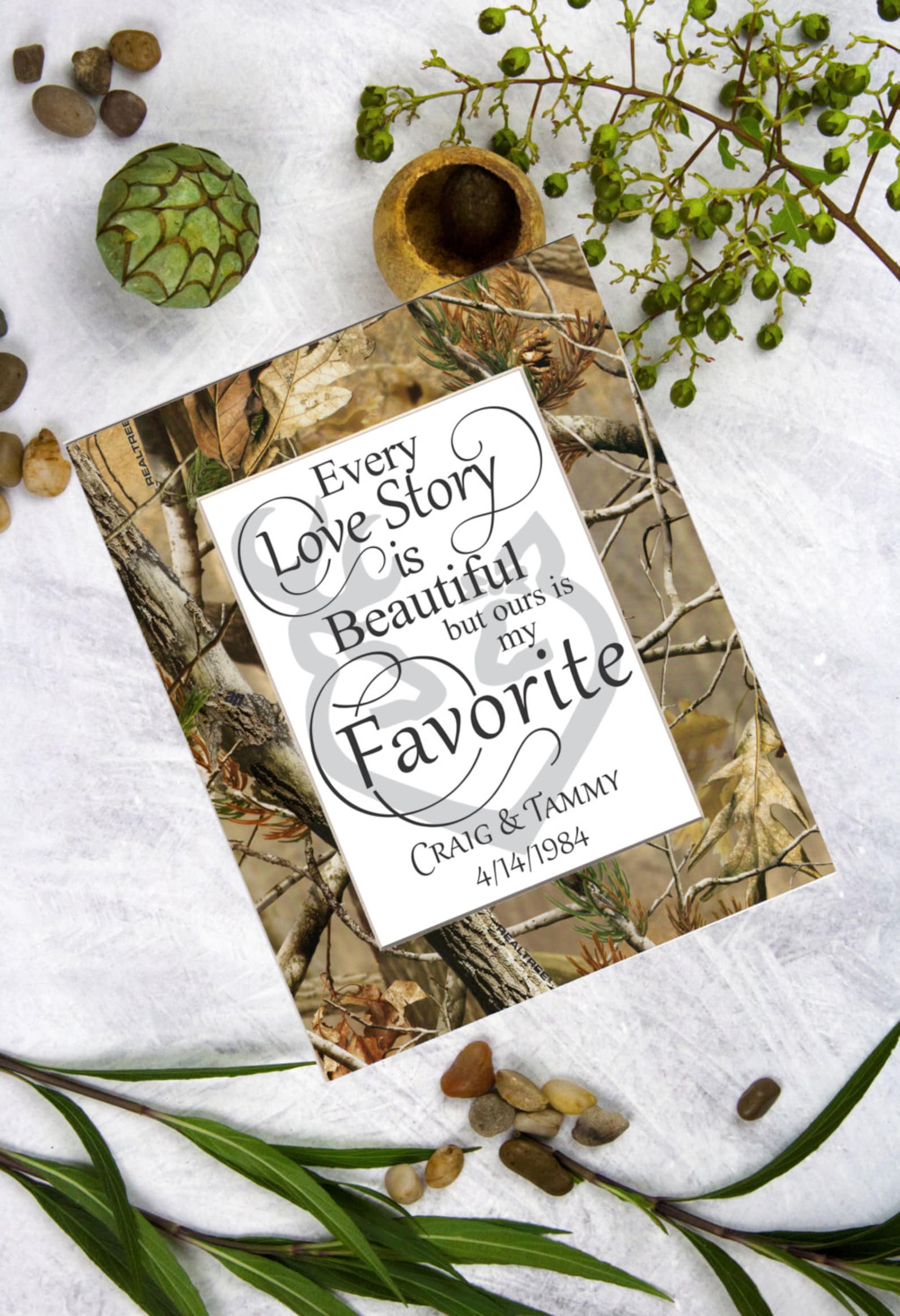 Camo Wedding Sign Personalized Camo Gift for Hunting Etsy