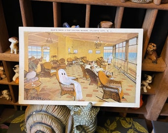 Ghostcard vacation in the tearoom
