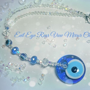 Evil Eye Car Charm Evil Eye Best Seller Amulet Car Accessories Protection Amulet Rear view Mirror Charm Nazar Suncatcher Family Jewelry image 5