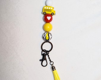 School bus lanyard, 36" teacher lanyard, bus driver gift, teacher gift, ID badge holder, badge holder, ID holder, breakaway, lightweight Fun