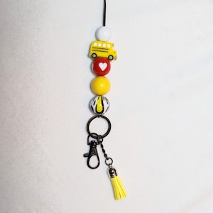 School bus lanyard, 36&quot; teacher lanyard, bus driver gift, teacher gift, ID badge holder, badge holder, ID holder, breakaway, lightweight Fun