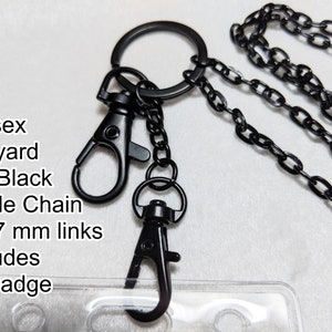 Unisex Lanyard ID Badge Holder VENDITA Qualità Nero Catena portacavi 5x8mm 36&quot; U Pick ID Verticale/Orizzontale Pick Lunghezza Leggero Moda