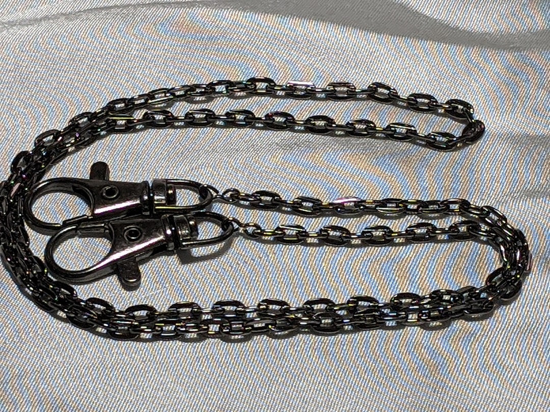Face MASK Chain, Gunmetal Metal Link Chain 5 X 7mm, Face Mask Holder ...
