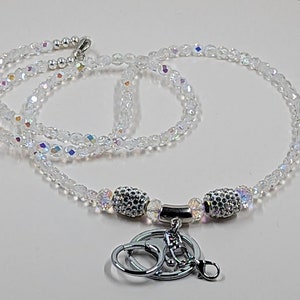 Sleutelkoord voor AB Crystal Badge I.D. Houderketting 36" PERSONALISEREN Handgemaakte Duurzame Bling Sale Telefoonaccessoire Sleutelhanger Mode-accessoires Cadeau Beste