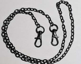 Black Mask Chain Holder Quality Face mask leash Face mask chain, Face mask necklace Mask accessory mask lanyard mask lariat Unisex  Bling