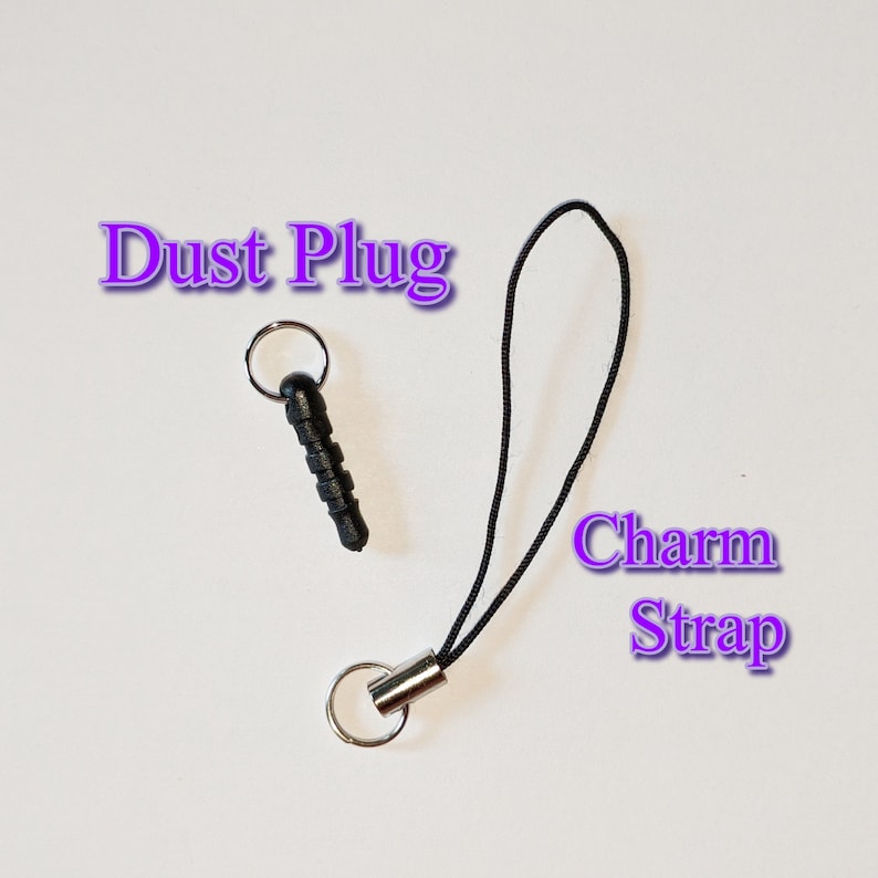 Cell Phone Charm Dust Plug Keychain 3.5mm Audio Jack or Strap Etsy