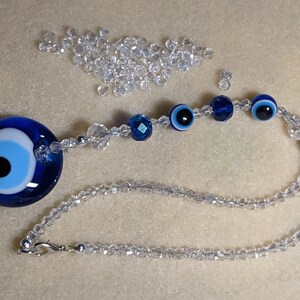 Evil Eye Car Charm Evil Eye Best Seller Amulet Car Accessories Protection Amulet Rear view Mirror Charm Nazar Suncatcher Family Jewelry image 3