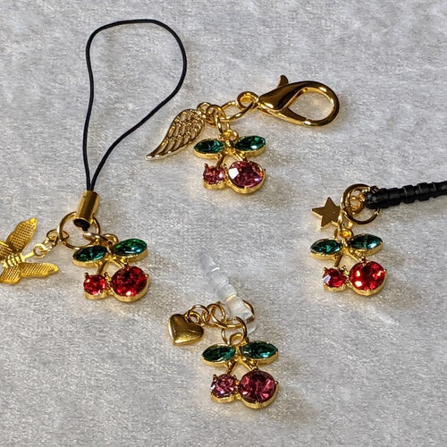 Cell Phone Charm Dust Plug Keychain 3.5mm Audio Jack or Strap Etsy