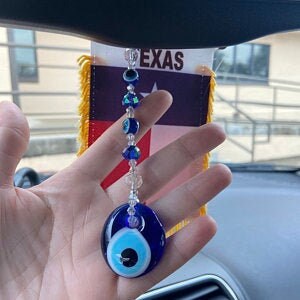 Evil Eye Car Charm Evil Eye Best Seller Amulet Car Accessories Protection Amulet Rear view Mirror Charm Nazar Suncatcher Family Jewelry image 9