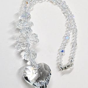 Pendentif coeur en cristal pour rétroviseur : cadeau d&#39;accessoires de voiture bling