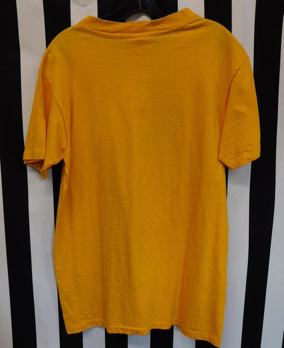 Vintage Small 1970's Hanes Beefy T Yellow Lake Pl… - image 4