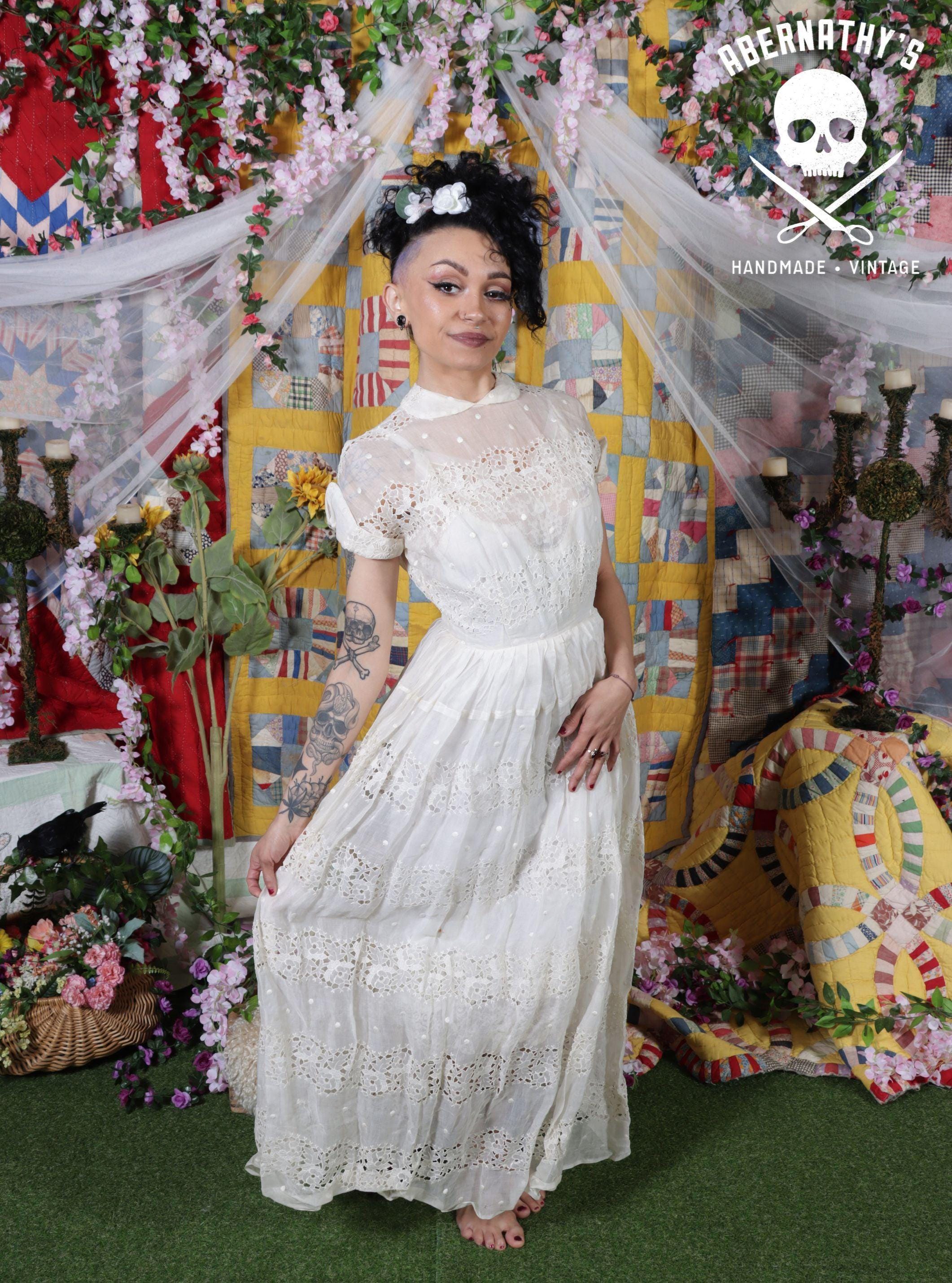 ワンピース VINTAGE LIKE SHEER FLOWER DRESS 90s Floral Sheer Mesh Maxi Slip Dress | LOVESTITCH