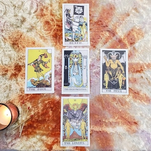Pegatinas de cartas del Tarot Suma Sacerdotisa Amantes del Diablo Tonto
