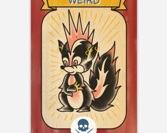 Abernathy's Weird Punk Skunk Sideshow Vinyl Waterproof Sticker