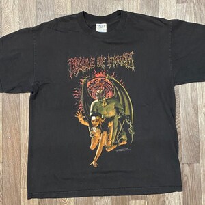 T-shirt Vintage Cradle Of Filth En Parfait état - Taille XL, Coton, Manches Longues