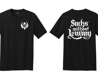Lemmy Kilmister Tribute T-shirt: Motorhead, Metal Head Rocker Back Print