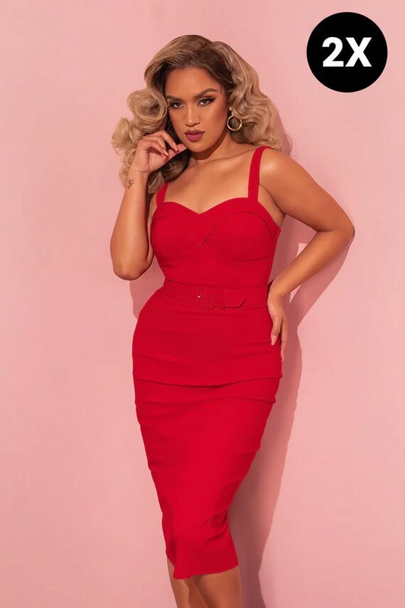 Gently Used Vixen Maneater Wiggle Dress Red (2X)