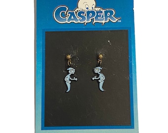 Vintage 1995&#39;s Casper the Friendly Ghost - Stretch Earrings Retro y2k 90&#39;s nostalgia