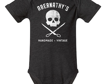 Abernathy's Skull & Scissors Infant Baby Bodysuit Onesie