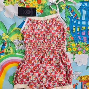 Vintage Children's Red Playsuit