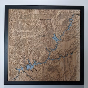 Lake Powell UT / AZ Plik wektorowy 3D, plik cięty laserowo, svg, eps, pdf, wielowarstwowy