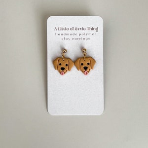 Golden Retriever Earrings| Polymer Clay Earrings