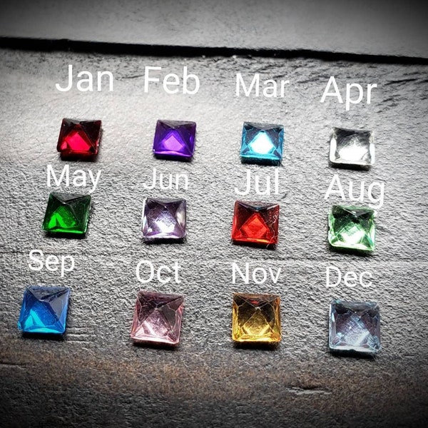 Crystal Birthstone Floating Charms for Floating Lockets-Square Crystal-1 Piece-5mm-Acrylic-Choose Birthstone Month-Great Gift Idea